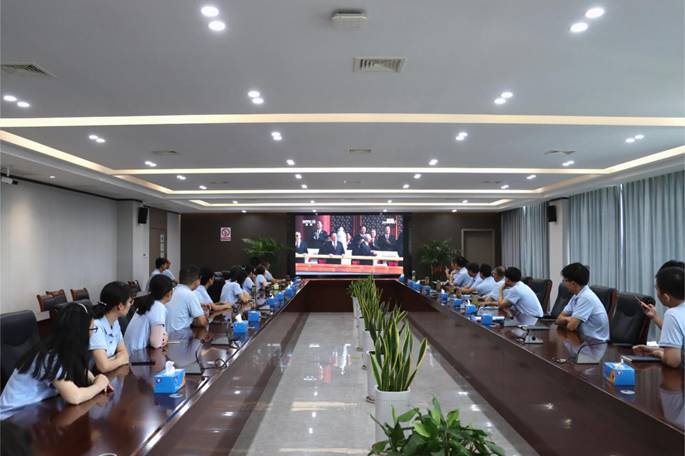 公司組織收看紀念中國人民抗日戰爭暨世界反法西斯戰爭勝利80周...